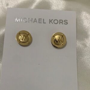 Michael Kors Gold Logo Stud Earrings